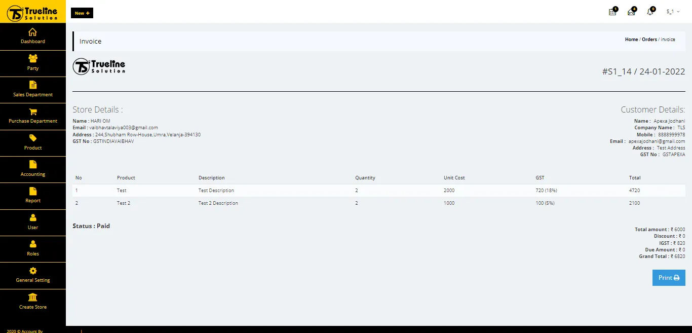 invoice invoice