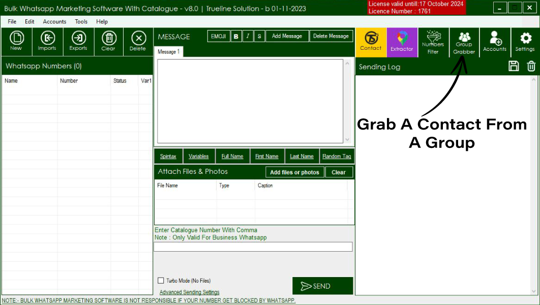 Bulk Whatsapp Catalogue Software With Group Grabber Feature