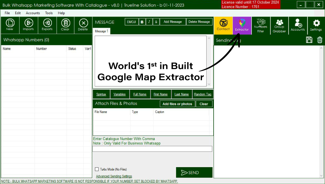 Bulk Whatsapp Catalogue Software With In Built Google Map Extractor