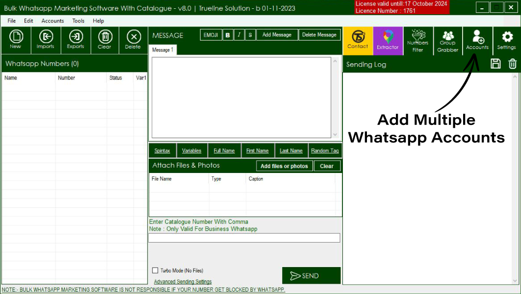 Bulk Whatsapp Catalogue Software With Multi Accounts Feature