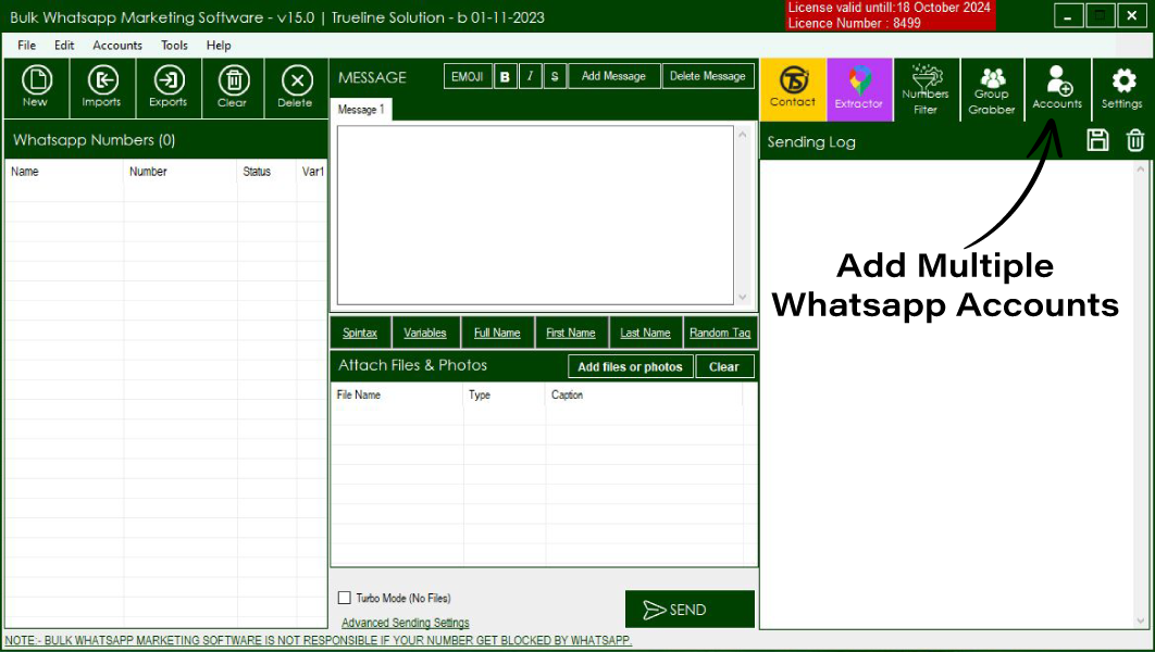 Bulk Whatsapp Software With Multi Accounts Facility