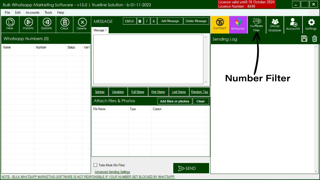Bulk Whatsapp Software With Number filter Feature Bulk Whatsapp Software With Number filter Feature
