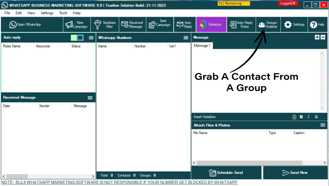 Whatsapp Business Marketing Software With Group Grab Features