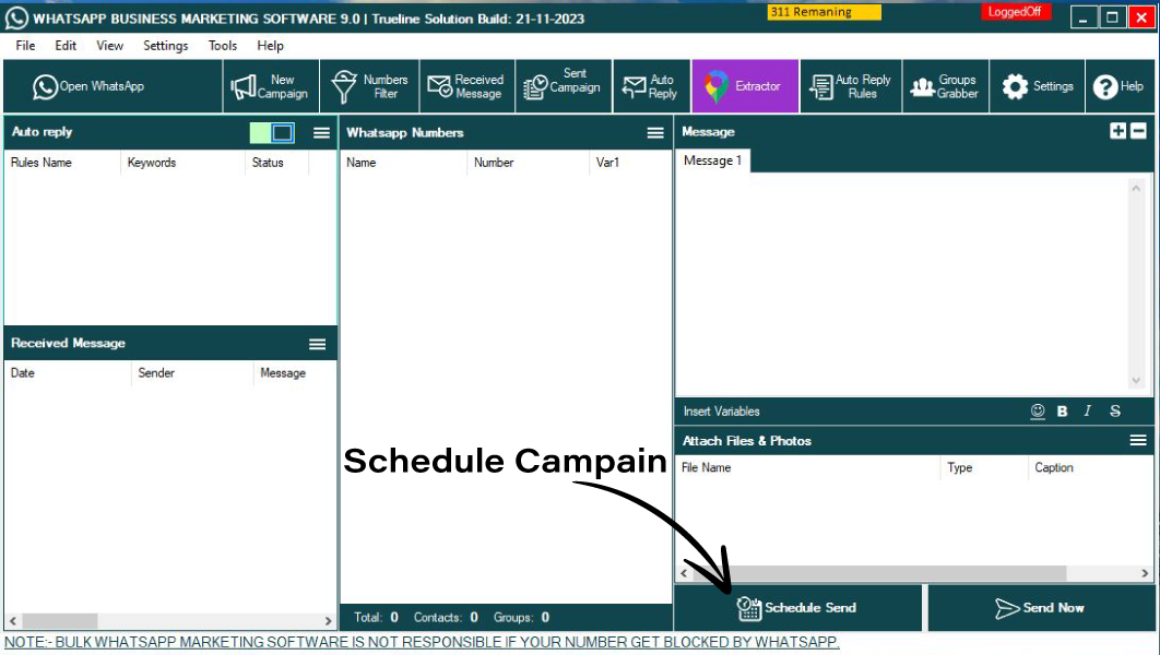 Whatsapp Business Marketing Software With Message Schedule Features